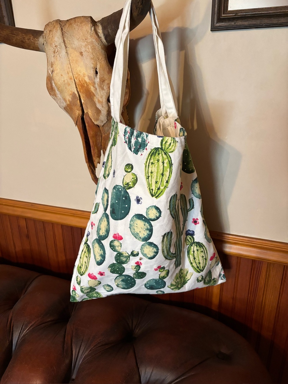Cactus Print Tote Bag